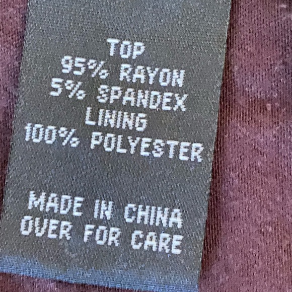 A.Byer Brown Rayon Blend Halter Top with blue beaded neck size medium - Picture 7 of 8